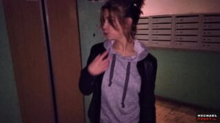 Risky Russian Fast Sex in Public - Panty Cum Walk