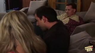 Blonde rides, sucks, and takes every cock🌭 willingly, getting nailed by three studs