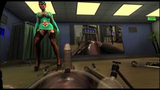 Citor3 3D VR Game: Latex Nurses Use Vacuum Bed on Seamen