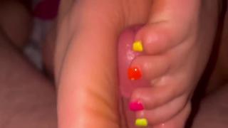 Dirty stepsister POV gives sloppy blowjobs and handjobs