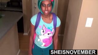 Punishing Cum Swallow After My Step Daughter Caught Sneaking Out Of Classes Early Offering Me A Student Blowjob And Fuck To Keep Secret From Her Step Mom, Cute Skinny Nerd Sheisnovember Riding Hardcore Pussy Fucking My Horny BBC By Msnovember