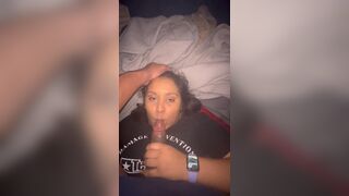 Veronica loves blowing cock while g