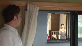 Peeping at a Busty Beauty's Closet Changes in Opposite Room, My Lucky Strike Part 1