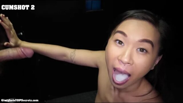 Petite girl sucks cock deepthroat