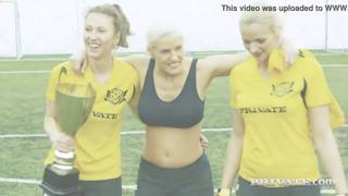 Soccer Cuties Ana Rose & Cayla Lions Fucked Hard, Cum Face!