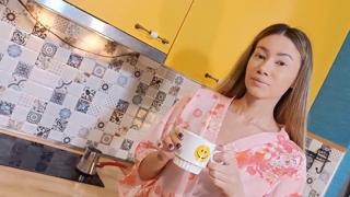 Swirl my latte with your sweet ass🍑 and juicy Japanese babe on me now!