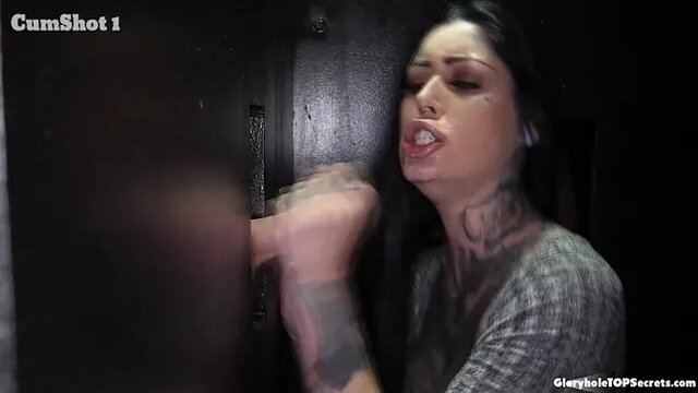 Janey Doe's intense yet controlled blowjob