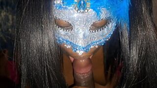 Black Mask Fucks Me Hard for a Cumshot in Throat